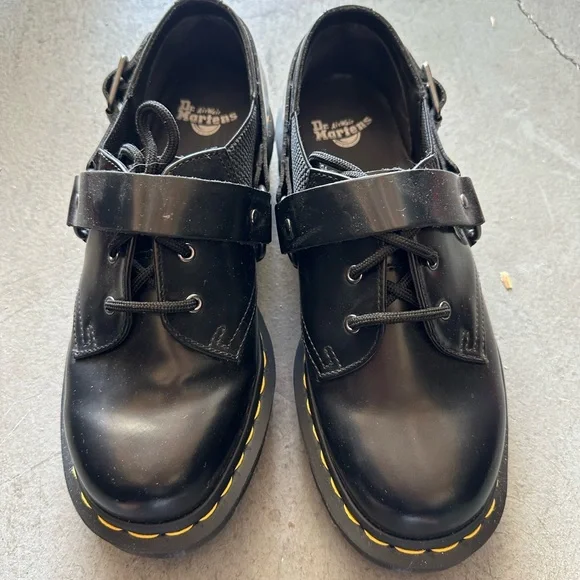 Dr. Martens | Shoes | Henree Polished Smooth Leather Buckle Shoes 